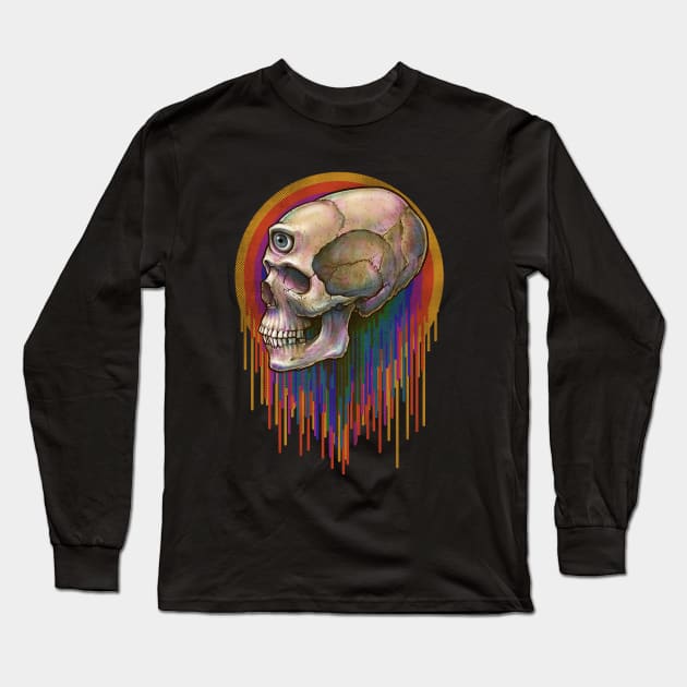 Thrid Eye Skull Long Sleeve T-Shirt by Winya